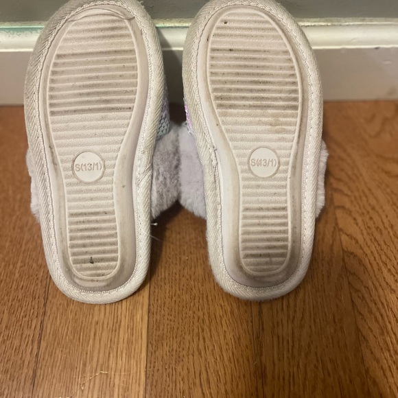 Kids Flip Sequin Slippers with Faux Fur Trim - Picture 4 of 5